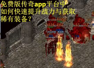 免费版传奇app平台中如何快速提升战力与获取稀有装备？