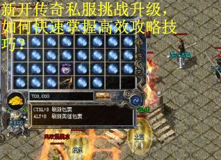 新开传奇私服挑战升级,如何快速掌握高效攻略技巧? 新开传奇私服挑战升级,如何快速掌握高效攻略技巧?