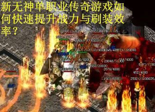 新无神单职业传奇游戏如何快速提升战力与刷装效率？