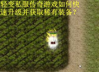 轻变私服传奇游戏如何快速升级并获取稀有装备？
