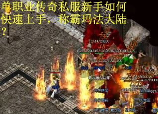单职业传奇私服新手如何快速上手，称霸玛法大陆？